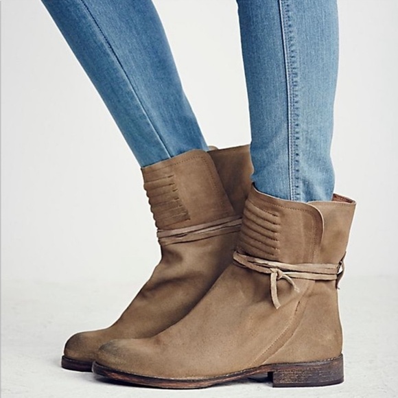 Free People Shoes - Free People Cambridge Wrap Leather suede Boots brown size 39